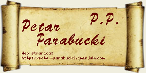 Petar Parabucki vizit kartica
